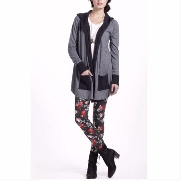 Anthro Vanessa Virginia Open herringbone cardigan - Picture 3 of 8